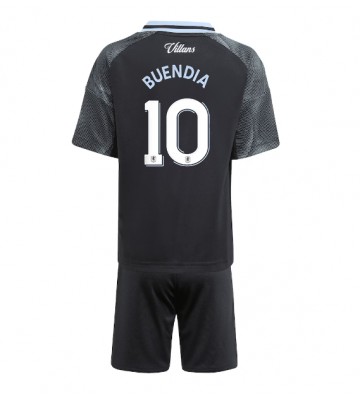 Aston Villa Emiliano Buendia #10 Udebanetrøje Børn 2025-26 Kortærmet (+ Korte bukser)